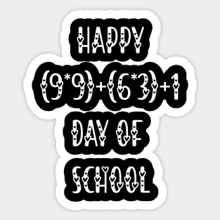 Math Formula 100 Days Of School Funny Math Teacher 100th Day Sticker